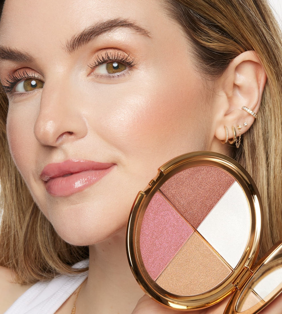 🌟Final 3 Hours: 60% OFF⏰ Eye & Cheek Palette – Shadow + Highlighter (Free Detachable Brush!)