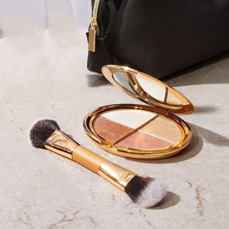 🌟Final 3 Hours: 60% OFF⏰ Eye & Cheek Palette – Shadow + Highlighter (Free Detachable Brush!)