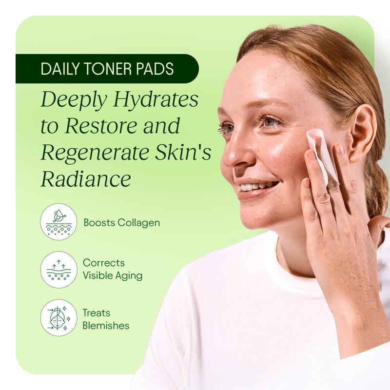 Korean Toner Pads: Snail Mucin, Centella & Niacinamide—Dark Spot + Wrinkle Care (100 ct)