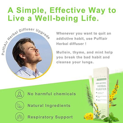 🏆【Upgraded 600-Puff】AQA™ Mullein Relaxation Stick – Soothes Lungs, Detoxifies, Freshens Breath